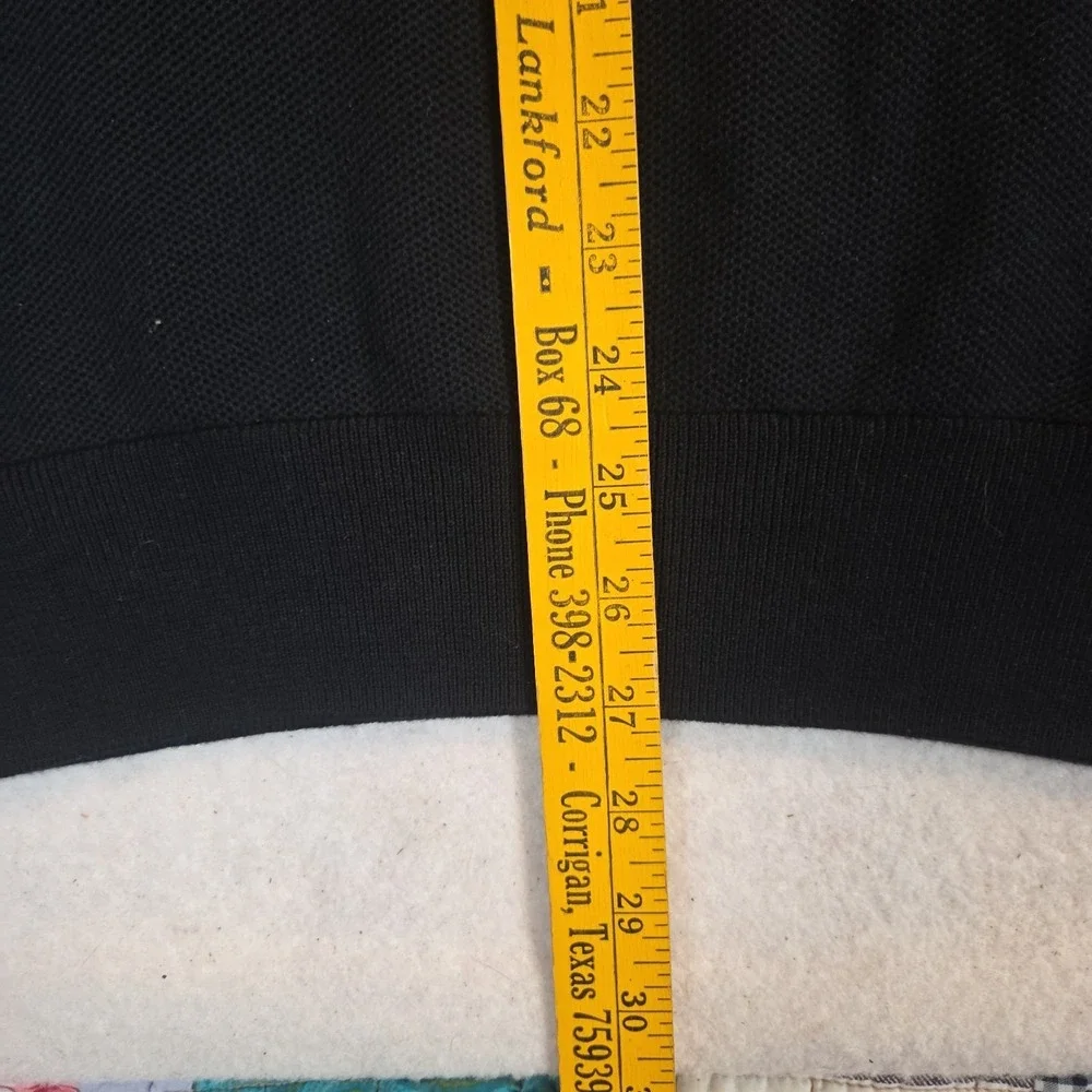 NWT Polo Ralph Lauren Mens Med Black  1/4 Zip Pima Cotton Waffle Knit  Sweater